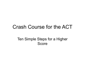 Crash Course for the ACT