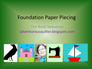 Foundation Paper Piecing