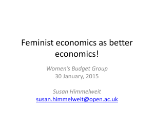 Feminist Economics - The Women's Budget Group