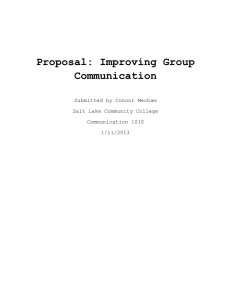 Proposal: Improving Group Communication
