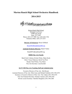 Morton Ranch High School Orchestra Handbook 2014-2015