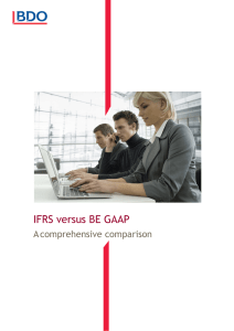 IFRS versus BE GAAP A comprehensive comparison comprehensive comparison