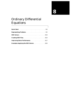 8 Ordinary Differential Equations