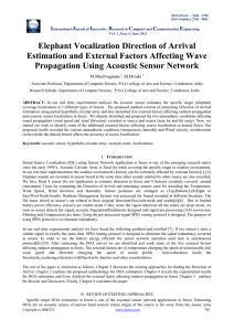 Elephant Vocalization Direction of Arrival Estimation and External Factors Affecting Wave