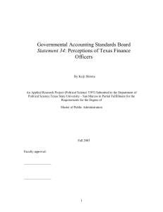 Governmental Accounting Standards Board Officers  Statement 34