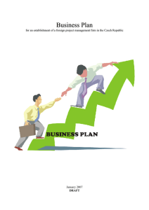 Business Plan January 2007 DRAFT