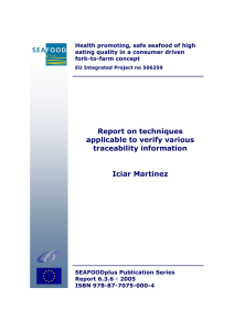 Report on techniques applicable to verify various traceability information Iciar Martinez