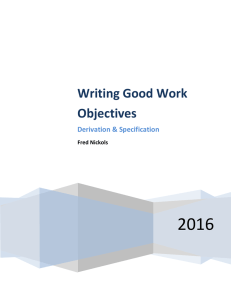 2016  Writing Good Work Objectives
