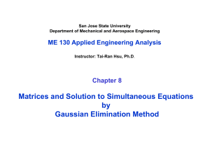 ME 130 Applied Engineering Analysis