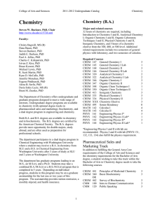 Chemistry Chemistry (B.A.)