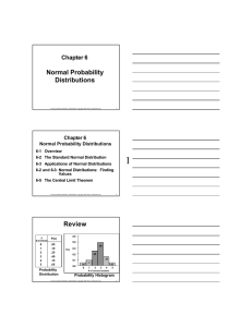 1 Normal Probability Distributions Chapter 6