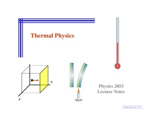 Thermal Physics Physics 2053 Lecture Notes x
