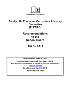 Recommendations to the School Board