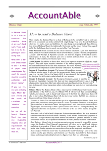 How to read a Balance Sheet  Balance Sheet
