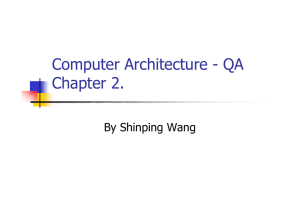 Computer Architecture - QA Chapter 2. By Shinping Wang
