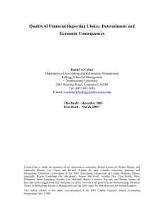 Quality of Financial Reporting Choice: Determinants and Economic Consequences