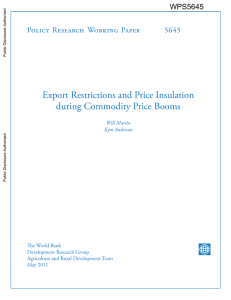 Export Restrictions and Price Insulation during Commodity Price Booms 5645