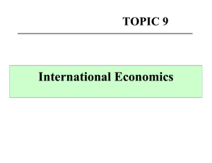 International Economics TOPIC 9