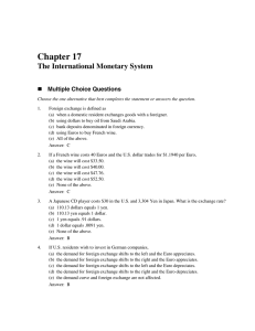 Chapter 17  The International Monetary System T