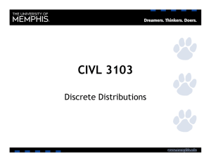 CIVL 3103 Discrete Distributions