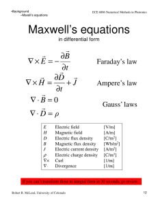 Maxwell’s equations B E t