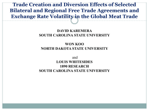 Trade Creation and Diversion Effects of Selected