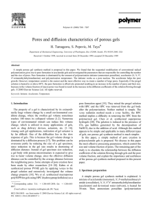 Pores and diffusion characteristics of porous gels