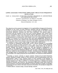 301 LEWIS ACID-BASE TITRATIONS