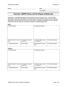 Exercise: VSEPR Theory and the Shapes of Molecules