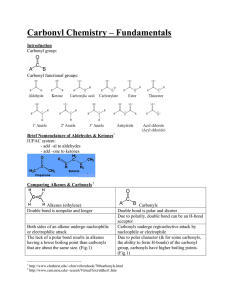 Carbonyl Chemistry – Fundamentals