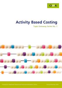 Activity Based Costing  Topic Gateway Series No. 1