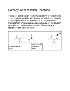 Carbonyl Condensation Reactions