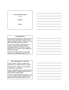 Greenwood &amp; Earnshaw Chapter 6 Boron Elemental Boron