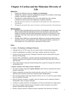 Chapter 4-Carbon and the Molecular Diversity of Life