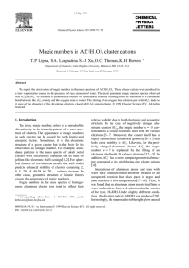 ž / Magic numbers in Al H O cluster cations