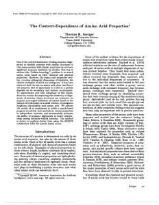 The Context-Dependence of Amino Acid Properties*