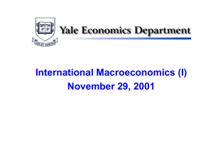 International Macroeconomics (I) November 29, 2001
