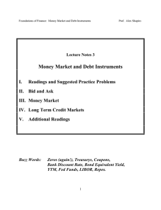 Money Market and Debt Instruments