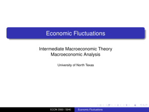 Economic Fluctuations Intermediate Macroeconomic Theory Macroeconomic Analysis University of North Texas
