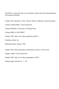 This PDF is a selection from an out-of-print volume from... of Economic Research