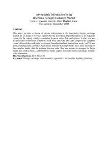 Asymmetric Information in the Interbank Foreign Exchange Market This version: December 2008