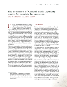 C The Provision of Central Bank Liquidity under Asymmetric Information