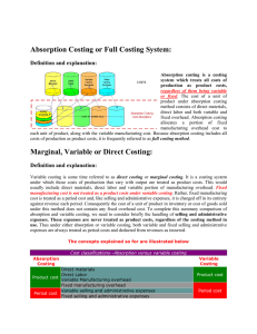 Absorption Costing or Full Costing System: Definition and explanation: