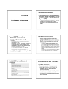 Chapter 3 The Balance of Payments