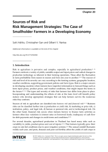 Sources of Risk and Risk Management Strategies: The Case of