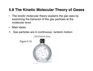 5.8 The Kinetic Molecular Theory of Gases!