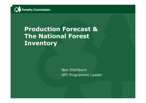 Production Forecast &amp; The National Forest Inventory Ben Ditchburn