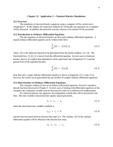 Chapter 12.   Application 3 – Chemical Kinetics Simulations