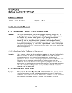 CHAPTER 5 RETAIL MARKET STRATEGY CONVERSION NOTES CASES AND ANCILLARY CASES