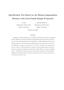 Specification Test Based on the Hansen-Jagannathan